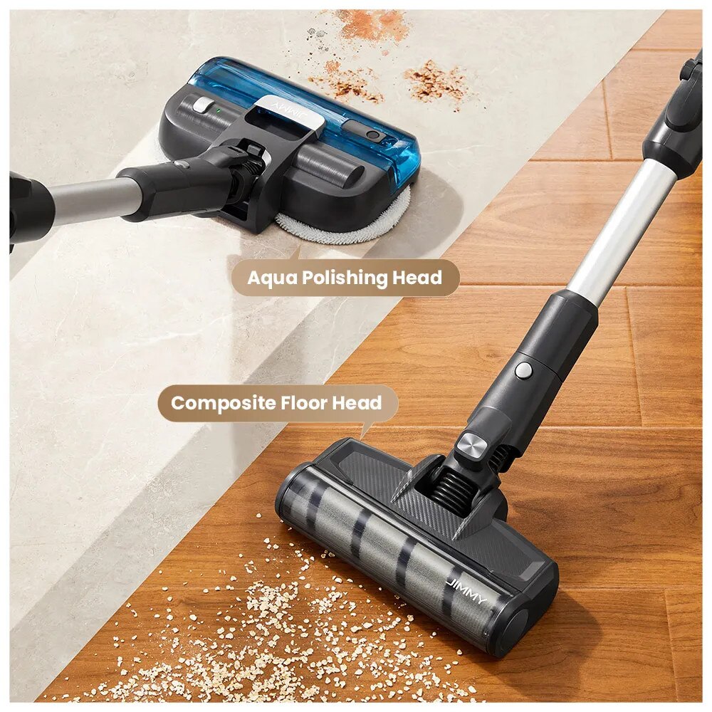 Aspirator fara fir JIMMY JV9 Pro Aqua, 500W, 160AW, 65min autonomie, rezervor apa 500ml