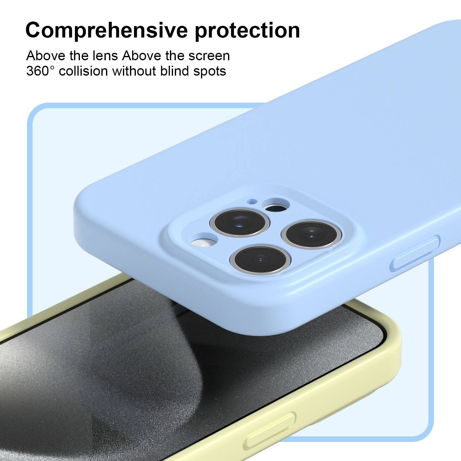 Husa pentru iPhone 16 Pro Max, Silicon Premium Catifelat, Protectie Camere, Albastru Inchis