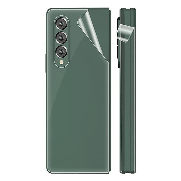 Folie de Protectie Spate si SideBar pentru Samsung Galaxy Z Fold5 5G / Z Fold 5 5G, Silicon Hydrogel Regenerabil, Flexible Hydro-Crystal, Optim Solution, Full Glue, Instalare usoara