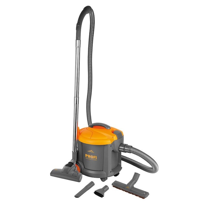 Aspirator, ETA, ETA046790010, 890 W, Sac de praf 18 l, 77 dB, Negru/Portocaliu