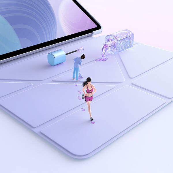Husa pentru tableta BASEUS Magnetic Minimalist compatibila iPad Pro 13inch /2024, mov