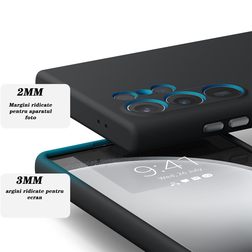 Husa de protectie pentru, GUIXUAN, Compatibila cu, Samsung Galaxy S25 Plus, Silicon, Negru