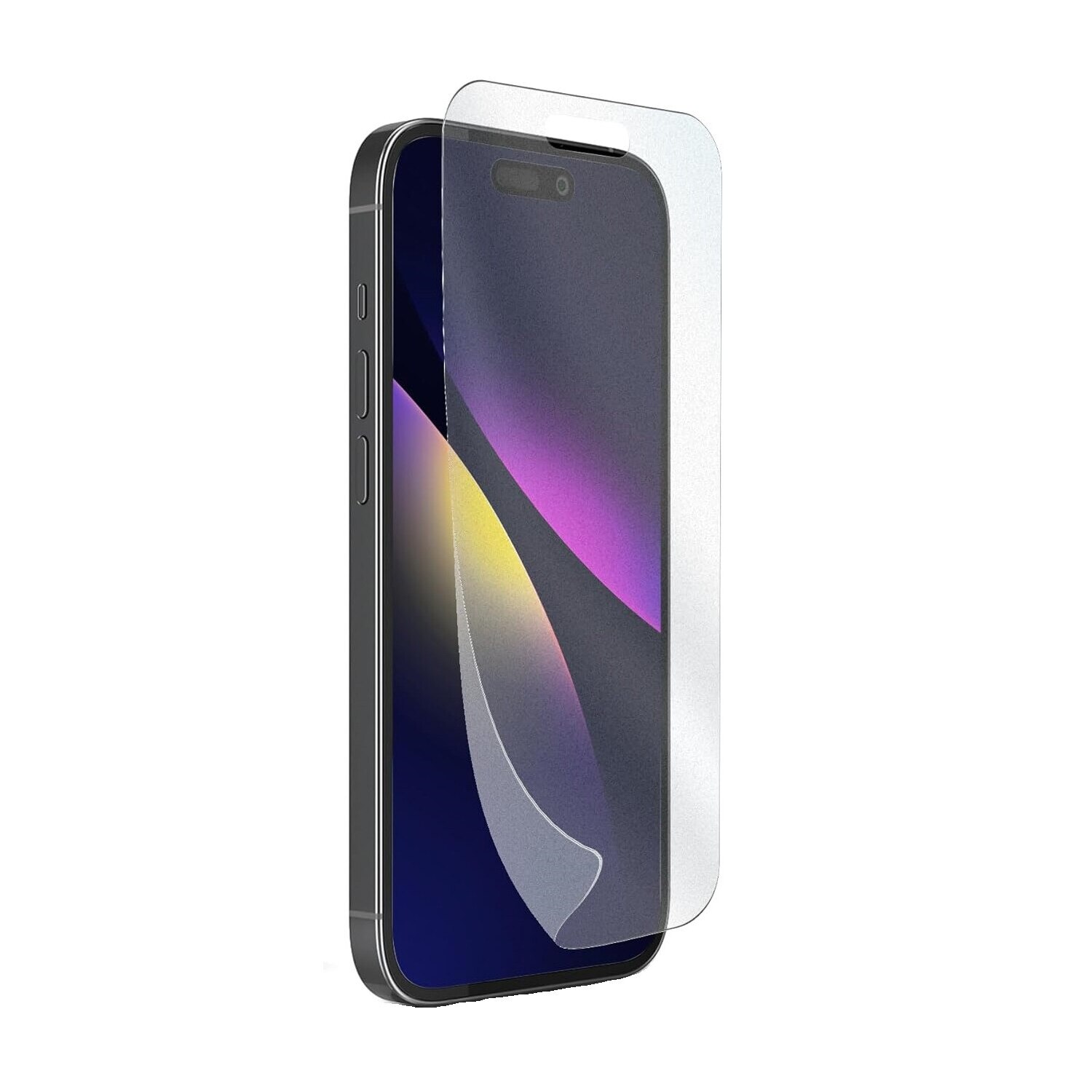 Folie de protectie ecran Mata din silicon compatibila cu iPhone 15 Pro, Anti Amprente, Perfect fit, TPU, acopera tot ecranul, transparenta, ISAG®