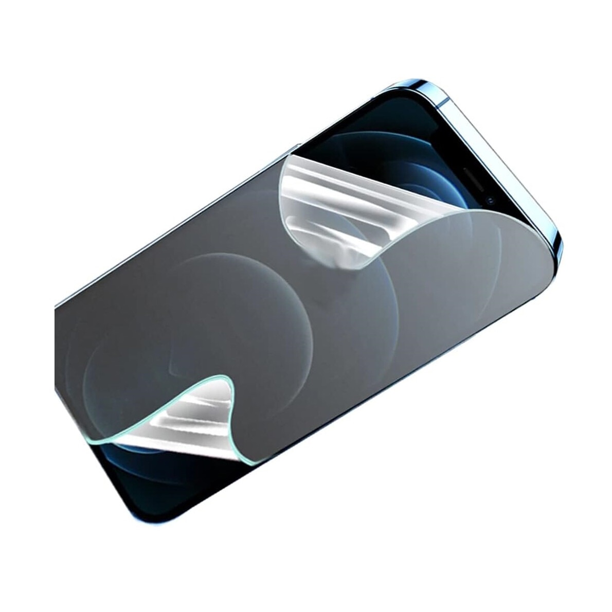 Folie de protectie ecran Mata din silicon compatibila cu iPhone 15 Pro, Anti Amprente, Perfect fit, TPU, acopera tot ecranul, transparenta, ISAG®
