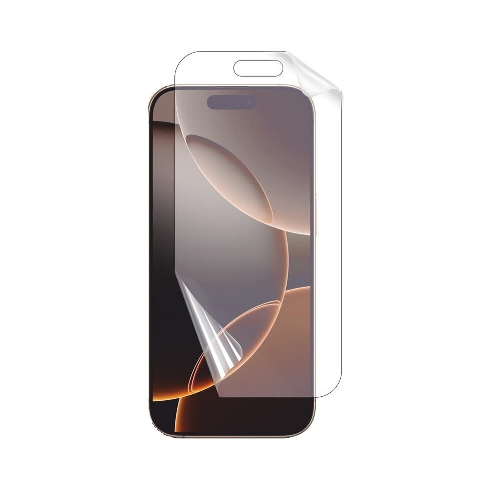 Folie de protectie ecran Mata din silicon compatibila cu iPhone 15 Pro, Anti Amprente, Perfect fit, TPU, acopera tot ecranul, transparenta, ISAG®