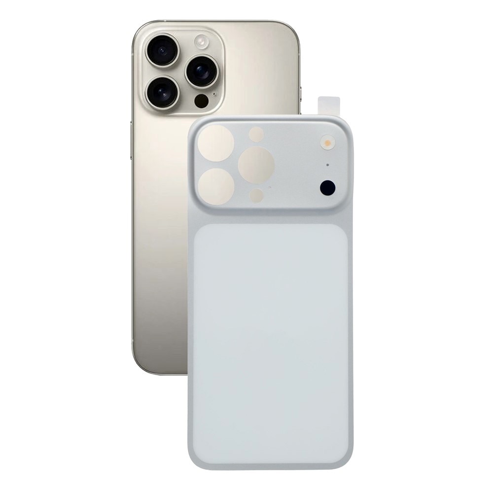 Folie Spate Transformare in iPhone 17 Pro pentru iPhone 13 Pro, Autocolant Full Glue, Acoperire Completa, Argintiu