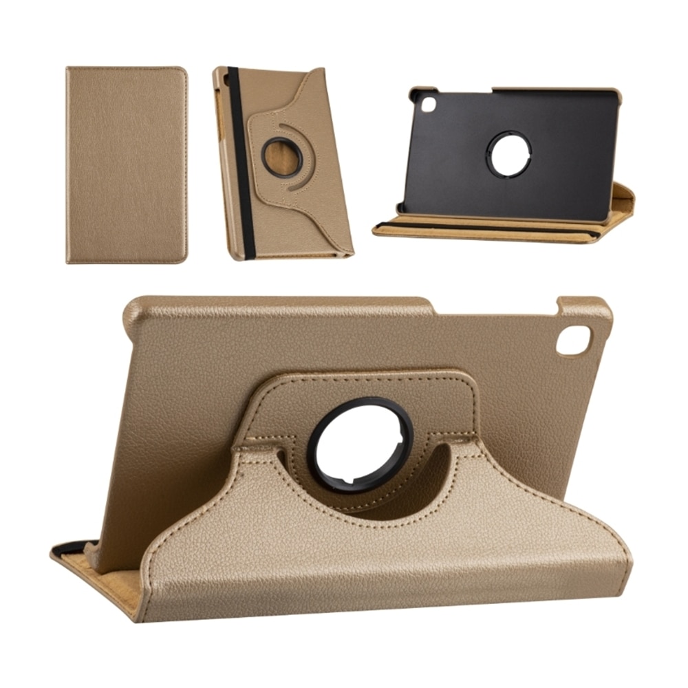 Tablete Samsung Galaxy Tab A7 Lite (SM-T220, SM-T225) 8.7 - husa pentru tableta din piele cu clapa aurie