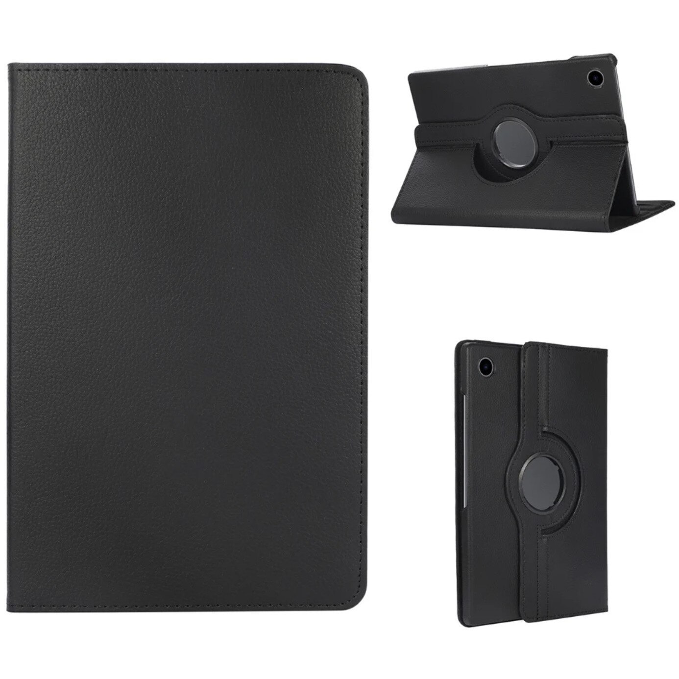 Husa rotativa 360°, Samsung, Galaxy Tab A9 8.7, dimensiune, piele, functie de suport, acces la porturi, design subtire, calitate superioara, colturi intarite, usor de utilizat, aspect estetic, setul contine 1 bucata, material: piele ecologica