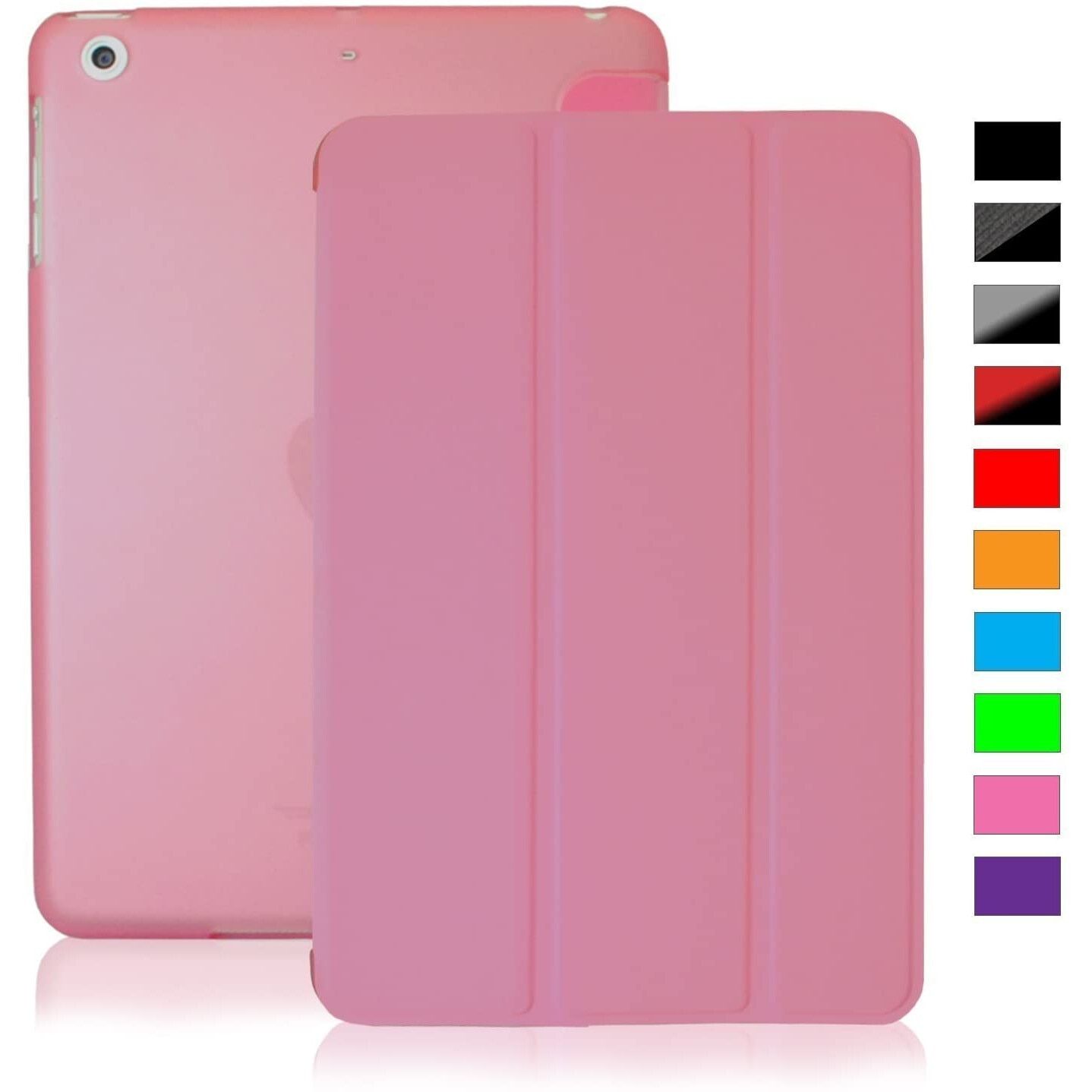Husa de protectie Khomo, Pentru Apple iPad Mini 4, Transparent/Roz