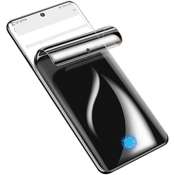Folie Display Privacy pentru Xiaomi Mi 10T Lite 5G, protectie cu lipire Completa pentru ecran telefon Fata din Hydrogel AntiShock, Flexibil, Silicon, Set complet pentru Instalare rapida