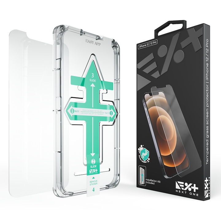 Folie de protectie NEXT ONE pentru iPhone 12 si iPhone 12 Pro