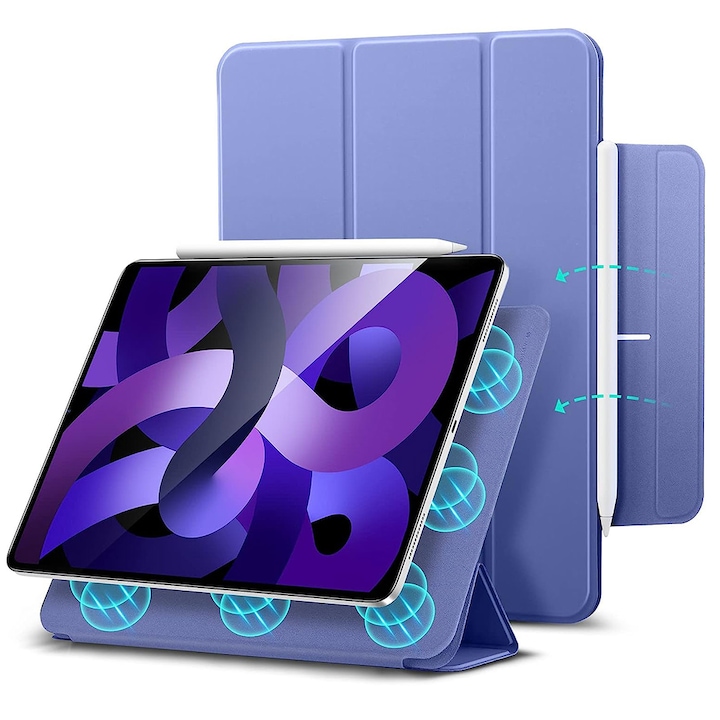 Husa pentru iPad Pro 11 2018 / iPad Air 4 / 5 / 6 (2020/2022/2024), ESR Rebound Magnetic, Lavender