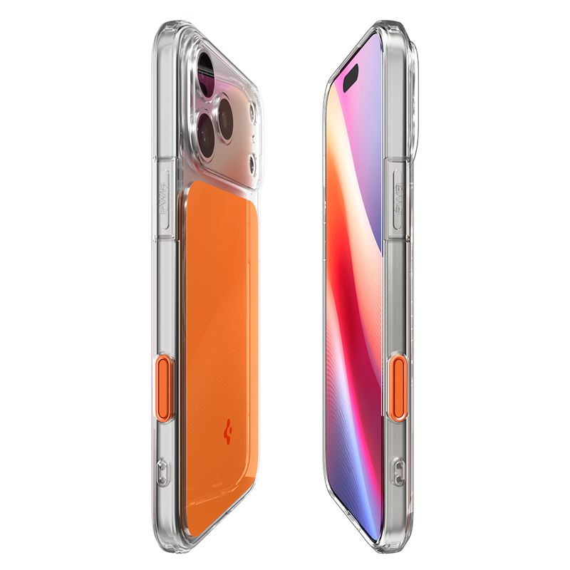 Carcasa Spigen Ultra Hybrid T cu MagSafe compatibila cu iPhone 17 Pro, Glossy Orange