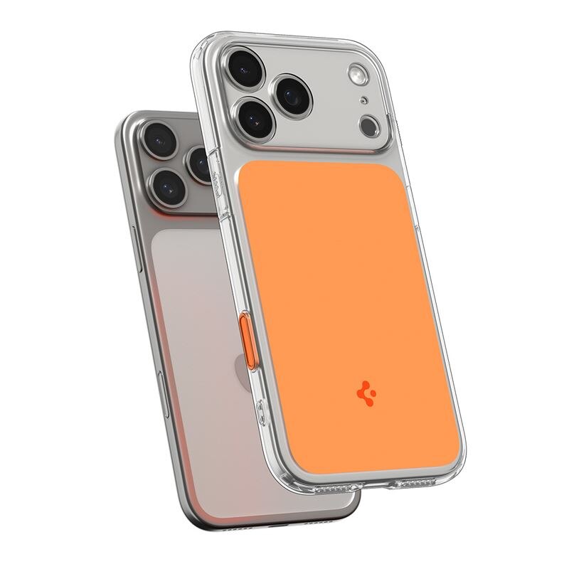 Carcasa Spigen Ultra Hybrid T cu MagSafe compatibila cu iPhone 17 Pro, Glossy Orange