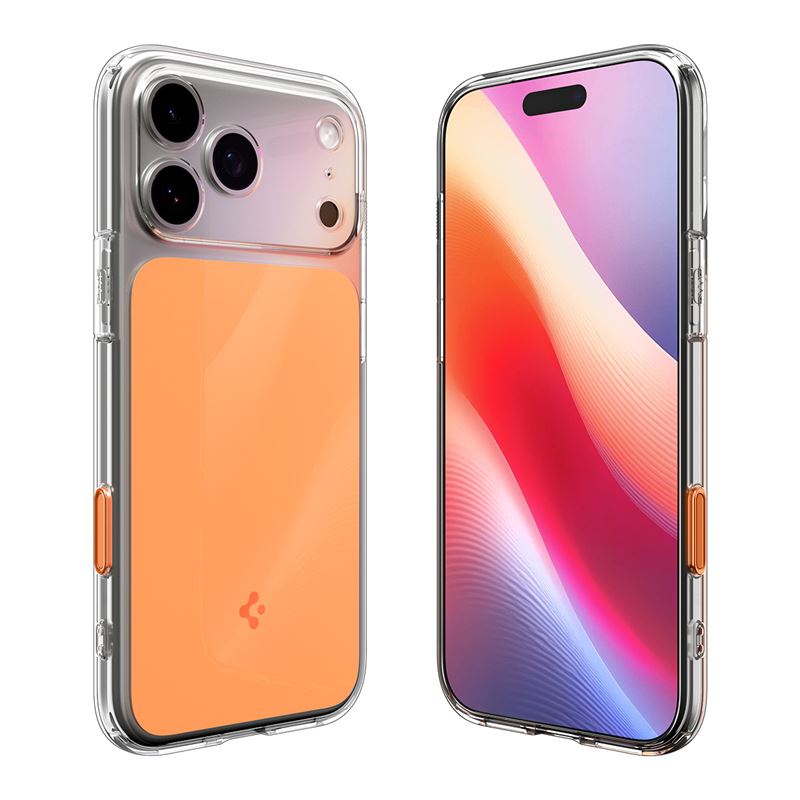 Carcasa Spigen Ultra Hybrid T cu MagSafe compatibila cu iPhone 17 Pro, Glossy Orange