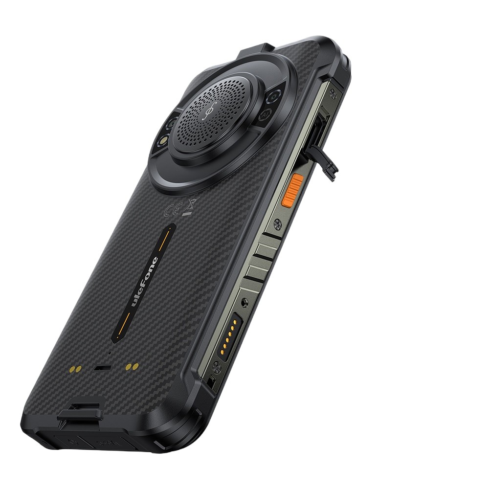 Telefon mobil Ulefone RugKing, 4G, Dual SIM, IPS 5.99-inch, 16GB RAM, 256GB, Camera 50MP+2MP Macro, Difuzor 126dB, LED Notificari, Senzor Amprenta Lateral, NFC, 9600mAh, Android 15, Black