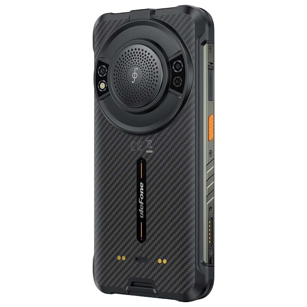 Telefon mobil Ulefone RugKing, 4G, Dual SIM, IPS 5.99-inch, 16GB RAM, 256GB, Camera 50MP+2MP Macro, Difuzor 126dB, LED Notificari, Senzor Amprenta Lateral, NFC, 9600mAh, Android 15, Black