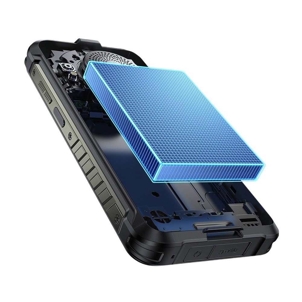 Telefon mobil Ulefone RugKing, 4G, Dual SIM, IPS 5.99-inch, 16GB RAM, 256GB, Camera 50MP+2MP Macro, Difuzor 126dB, LED Notificari, Senzor Amprenta Lateral, NFC, 9600mAh, Android 15, Black