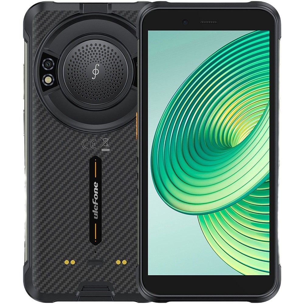 Telefon mobil Ulefone RugKing, 4G, Dual SIM, IPS 5.99-inch, 16GB RAM, 256GB, Camera 50MP+2MP Macro, Difuzor 126dB, LED Notificari, Senzor Amprenta Lateral, NFC, 9600mAh, Android 15, Black