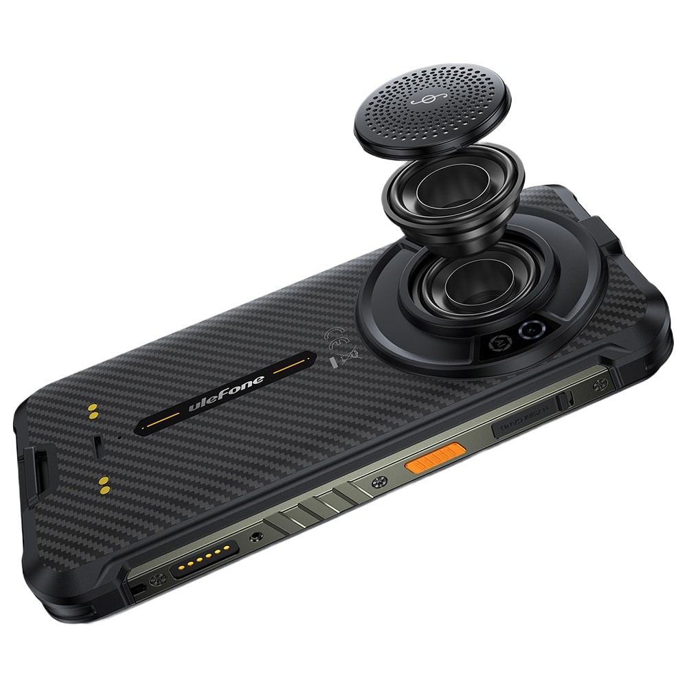 Telefon mobil Ulefone RugKing, 4G, Dual SIM, IPS 5.99-inch, 16GB RAM, 256GB, Camera 50MP+2MP Macro, Difuzor 126dB, LED Notificari, Senzor Amprenta Lateral, NFC, 9600mAh, Android 15, Black