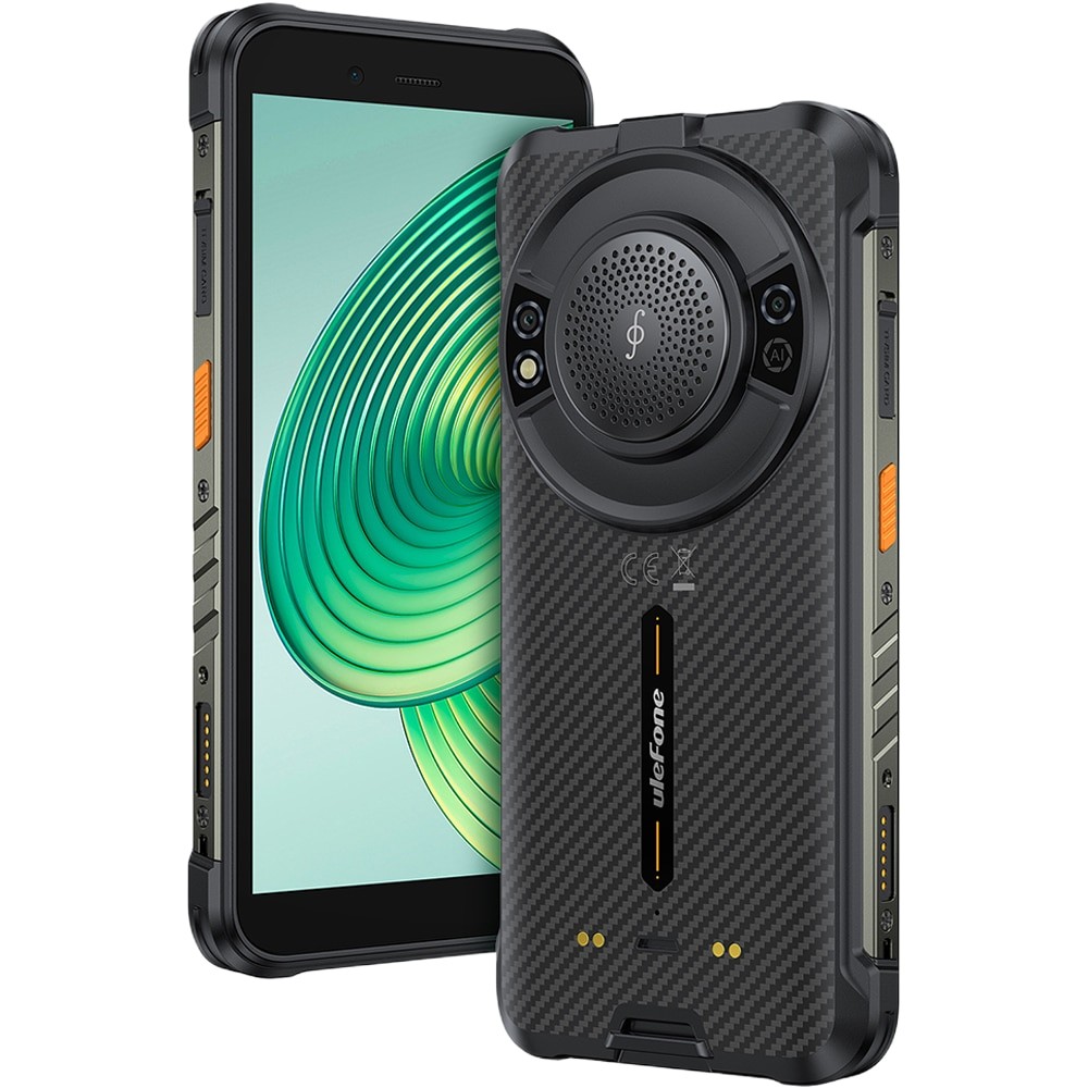 Telefon mobil Ulefone RugKing, 4G, Dual SIM, IPS 5.99-inch, 16GB RAM, 256GB, Camera 50MP+2MP Macro, Difuzor 126dB, LED Notificari, Senzor Amprenta Lateral, NFC, 9600mAh, Android 15, Black