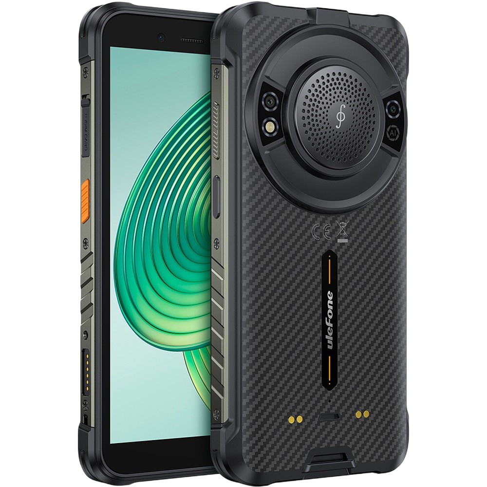 Telefon mobil Ulefone RugKing, 4G, Dual SIM, IPS 5.99-inch, 16GB RAM, 256GB, Camera 50MP+2MP Macro, Difuzor 126dB, LED Notificari, Senzor Amprenta Lateral, NFC, 9600mAh, Android 15, Black