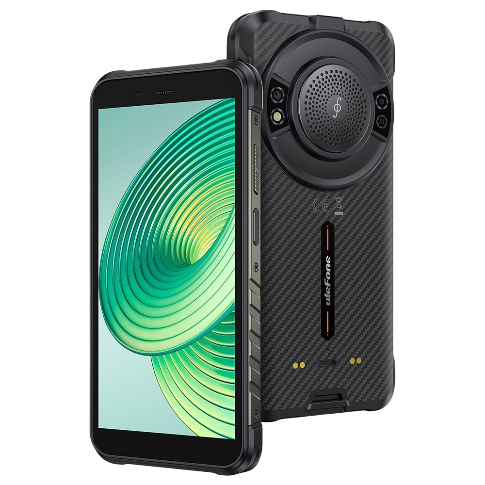 Telefon mobil Ulefone RugKing, 4G, Dual SIM, IPS 5.99-inch, 16GB RAM, 256GB, Camera 50MP+2MP Macro, Difuzor 126dB, LED Notificari, Senzor Amprenta Lateral, NFC, 9600mAh, Android 15, Black