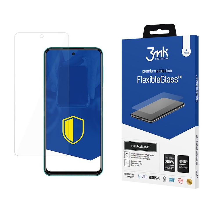 Folie de protectie 3MK Flexible Glass pentru Xiaomi Redmi Note 9 Pro, Sticla, Transparent