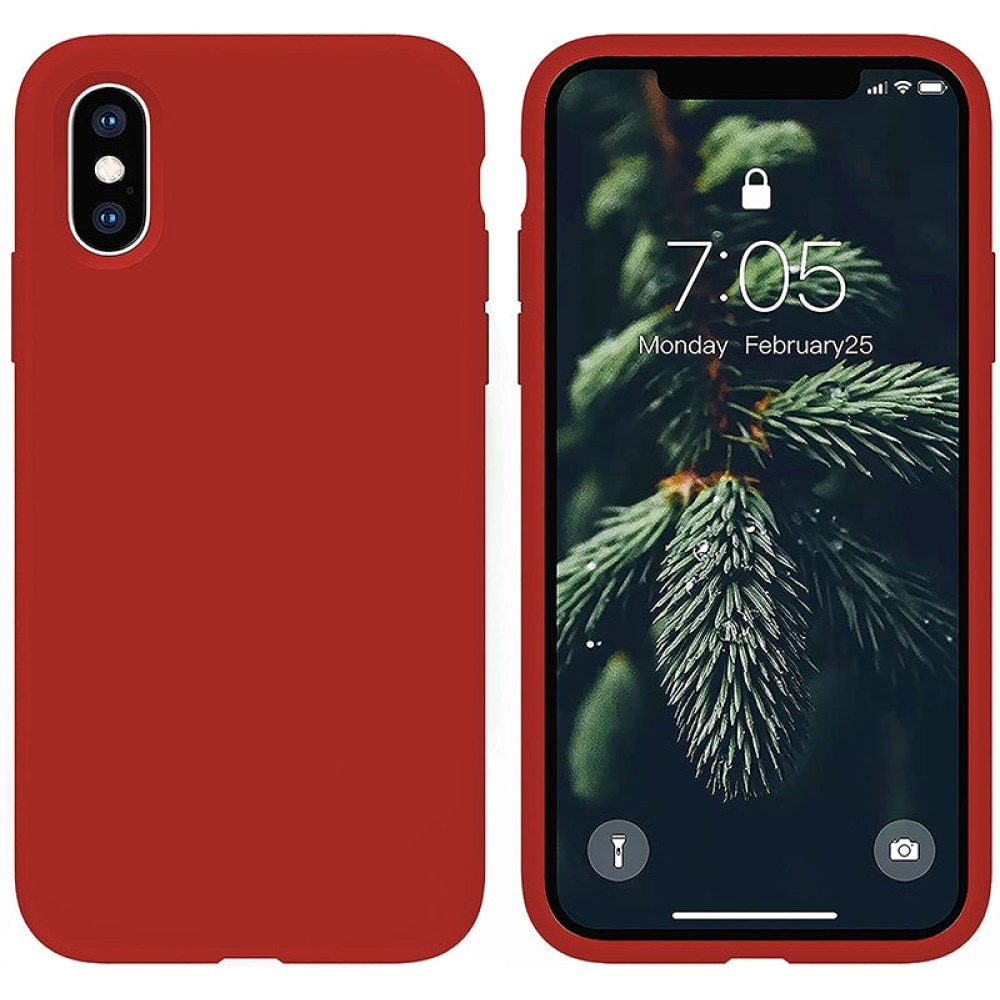 Husa CASEY STUDIOS™ pentru Apple iPhone XS Max, Soft Silicone Premium, Microfibra in Interior, Red, de Protectie, Ultra Slim, pentru Incarcare Wireless, Margini Ridicate pentru Protectia Ecranului si a Camerelor