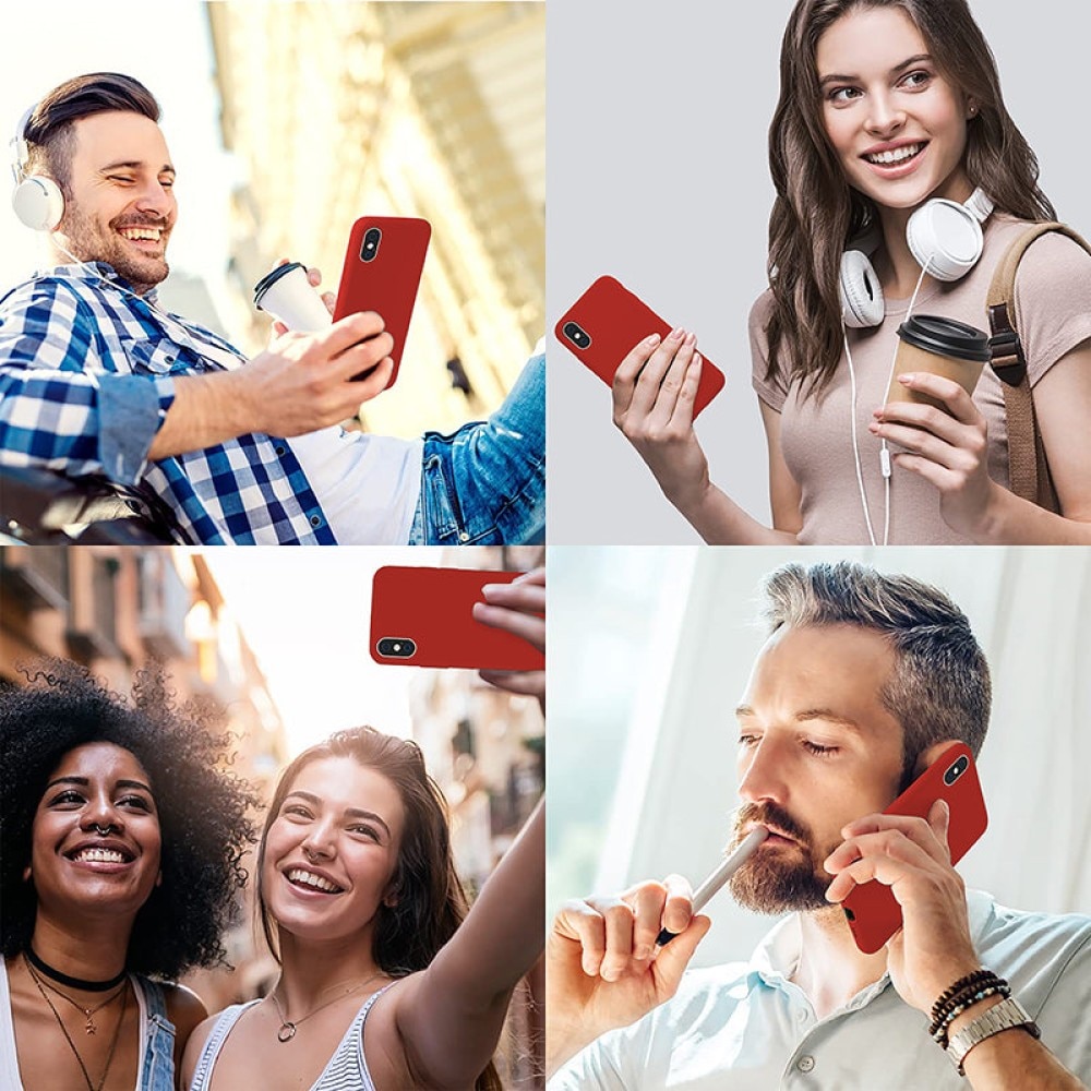 Husa CASEY STUDIOS™ pentru Apple iPhone XS Max, Soft Silicone Premium, Microfibra in Interior, Red, de Protectie, Ultra Slim, pentru Incarcare Wireless, Margini Ridicate pentru Protectia Ecranului si a Camerelor