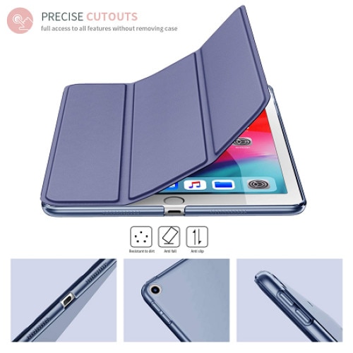 Husa Smart Cover Ipad 7-8-9, 2019-2020-2021, 10.2inch, Albastru Navy