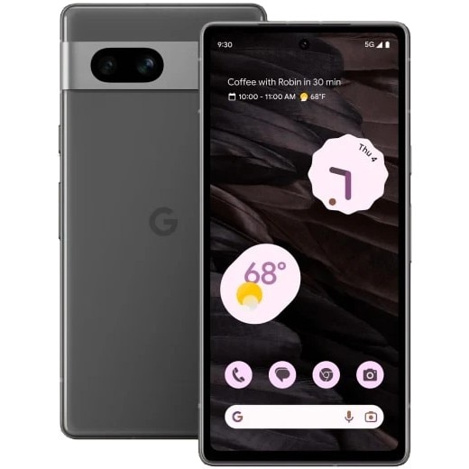Telefon mobil Google Pixel 7a, Dual SIM, 128GB, 8GB RAM, 5G, Charcoal