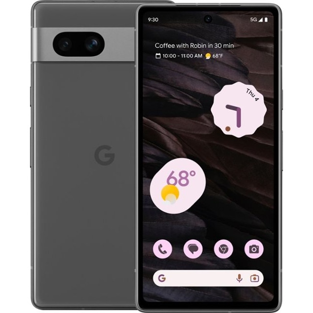 Telefon mobil Google Pixel 7a, Dual SIM, 128GB, 8GB RAM, 5G, Charcoal