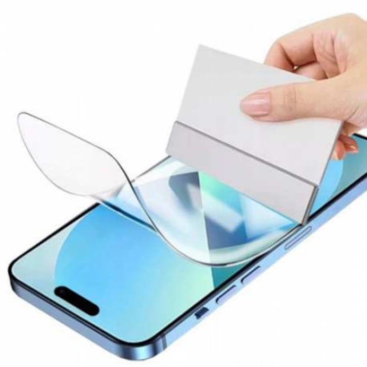 Folie protectie telefon, Hidrogel, Pentru iPhone 14 Pro Max, Transparent
