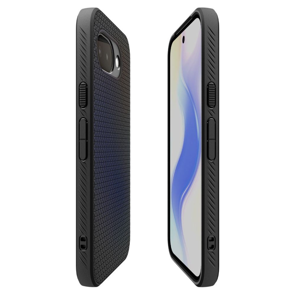 Husă de telefon compatibilă cu Google Pixel 10a - SPIGEN Liquid Air, husă mată neagră