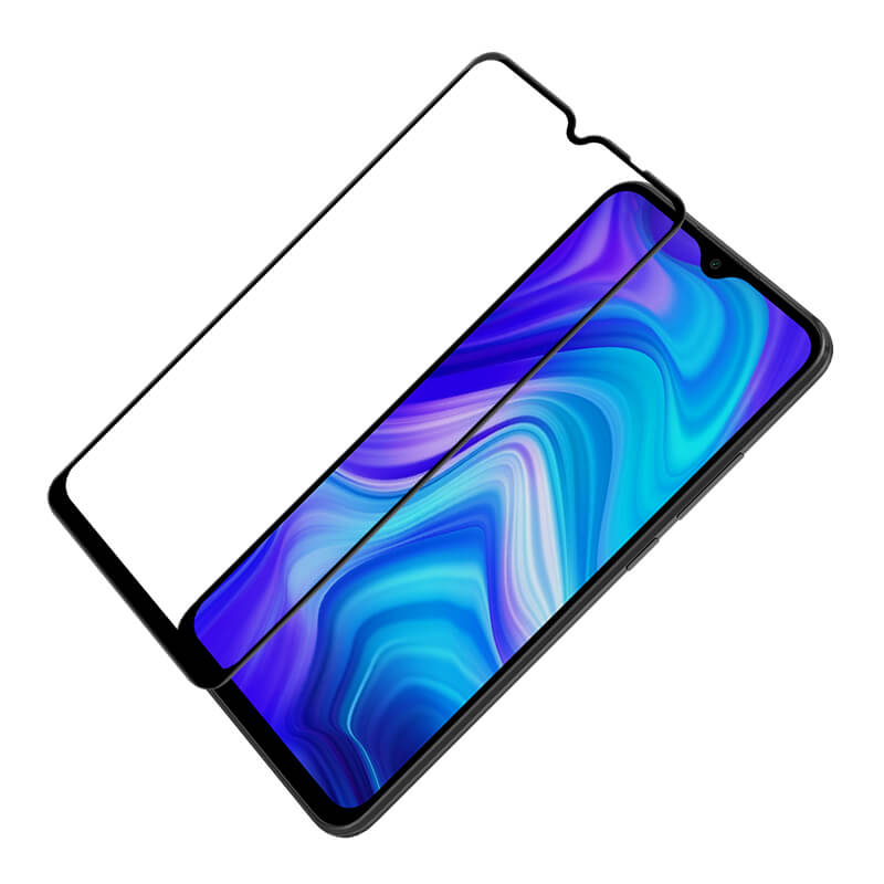 Folie de protectie Tempered Glass, Compatibila Xiaomi Redmi 9C, Sticla securizata, Negru/Transparent
