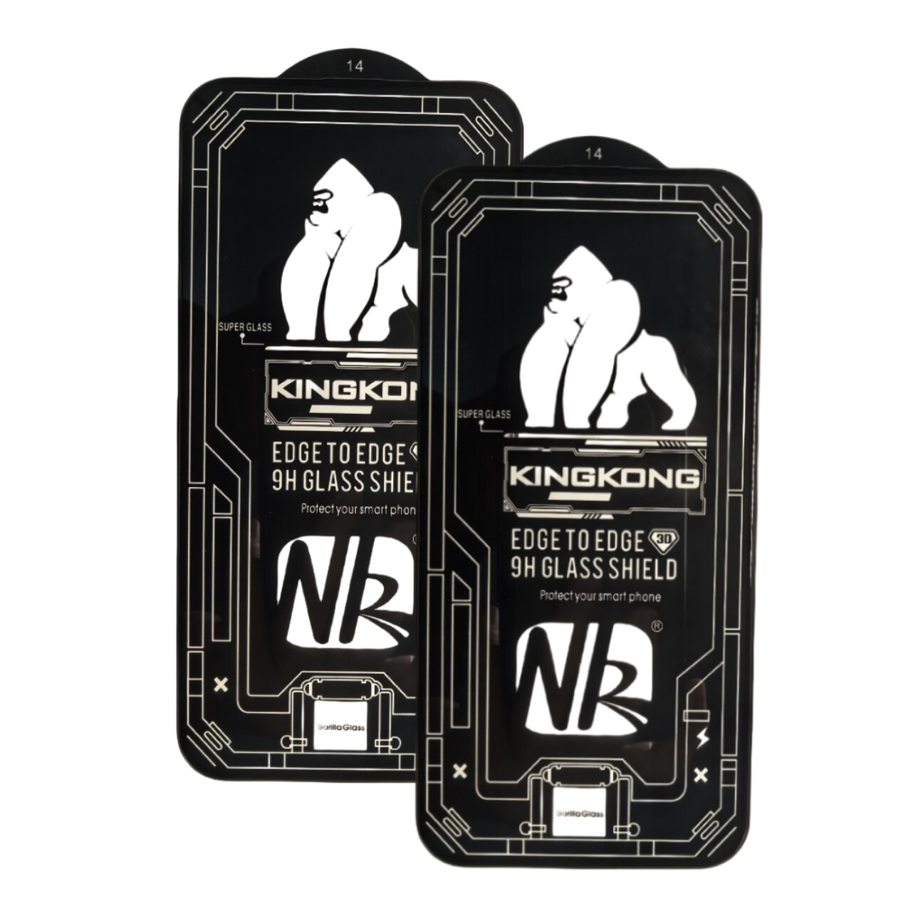Set 2 folii protectie telefon, Kingkong, Sticla securizata, 9H, Pentru iPhone 14