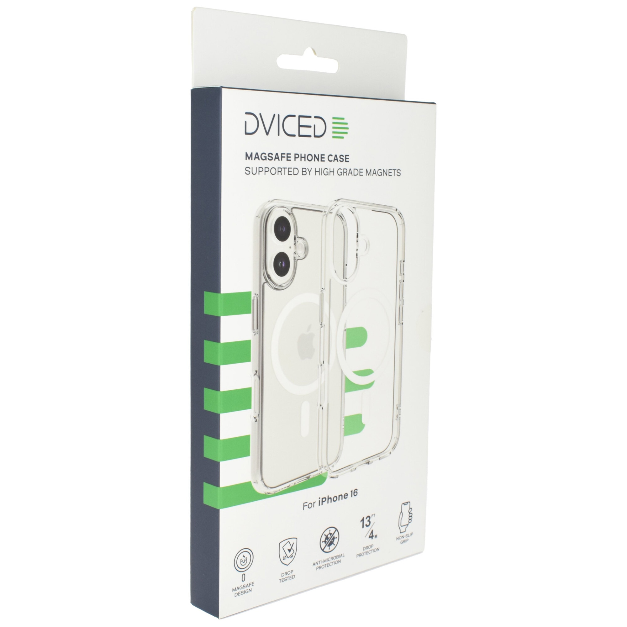 Husa de protectie Dviced, Magsafe pentru iPhone 16 clear case, White