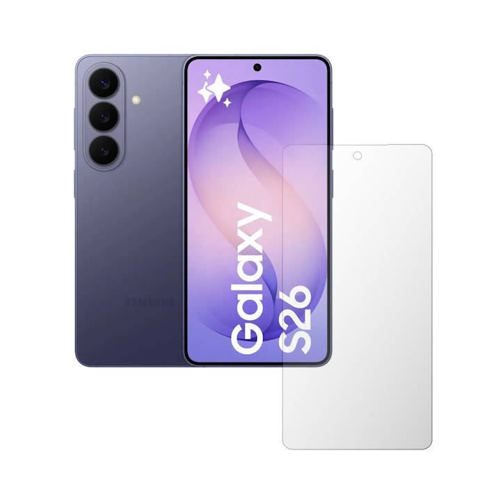 Folie Protectie Ecran Folie24, pentru Samsung Galaxy S26, 1X Ultra-Clear cu Acoperire Case-Friendly ( Compatibile cu Carcasa ), Adeziva, Flexibila cu Auto Regenerare