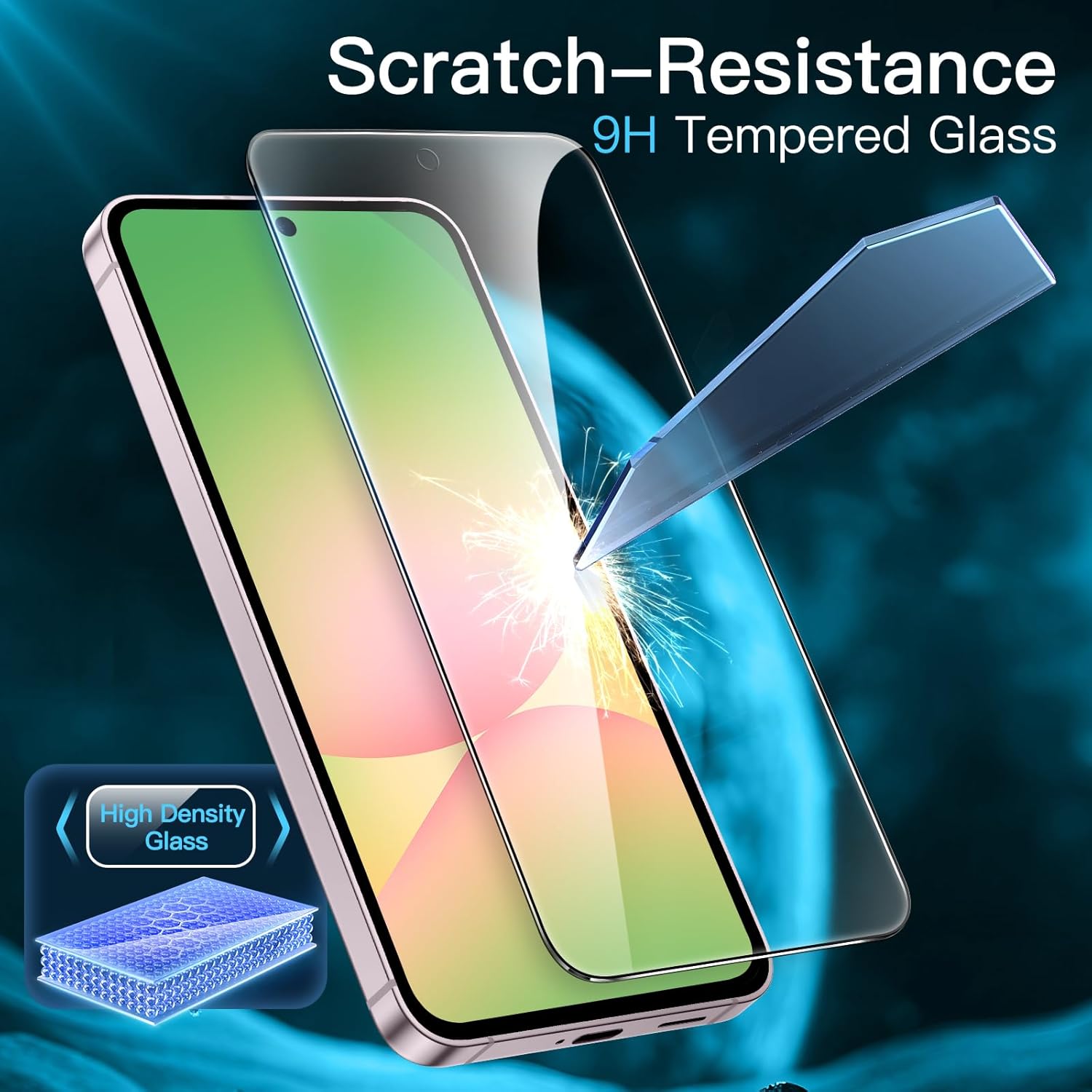 Set 2 Folii Protectie compatibile cu Samsung A36/A56, Sticla Temperata 9H, Transparent