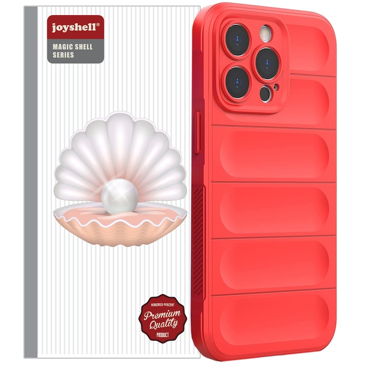 Husa pentru iPhone 16 Pro, Joyshell Magic Symphony, Antisoc, Cu Interior Microfibra, TPU, Rosu