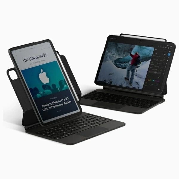 Husa iPad Pro 11" UNIQ Axel, policarbonat, microfibra, negru