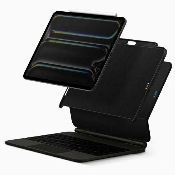 Husa iPad Pro 11" UNIQ Axel, policarbonat, microfibra, negru