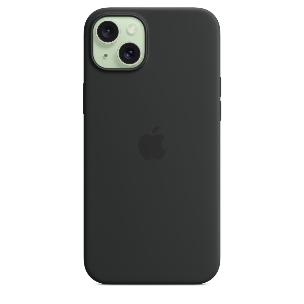 Husa de protectie Apple Silicone Case with MagSafe pentru iPhone 15 Plus, Black