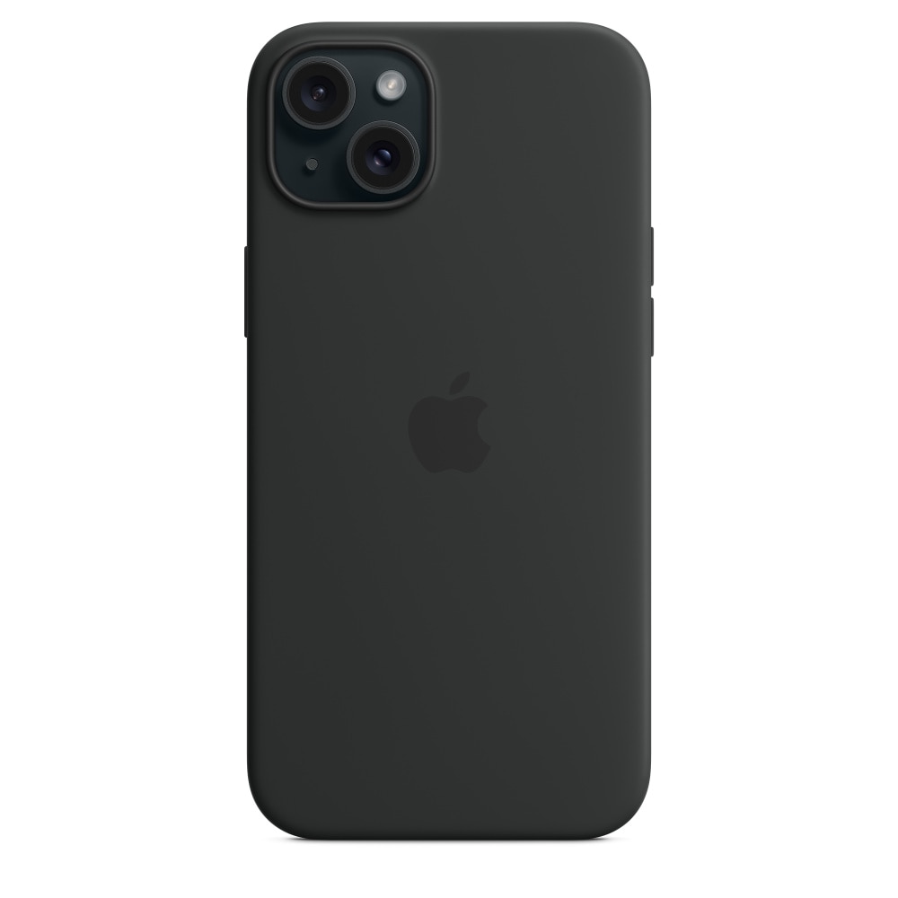 Husa de protectie Apple Silicone Case with MagSafe pentru iPhone 15 Plus, Black