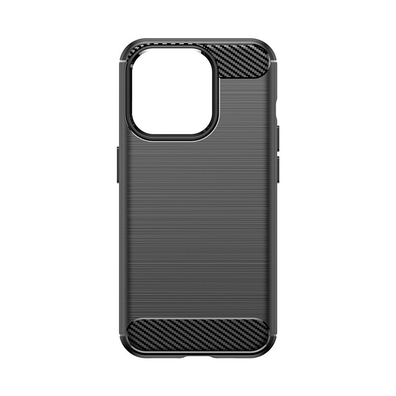 Carcasa Flexible Carbon compatibila cu iPhone 15 Pro Black