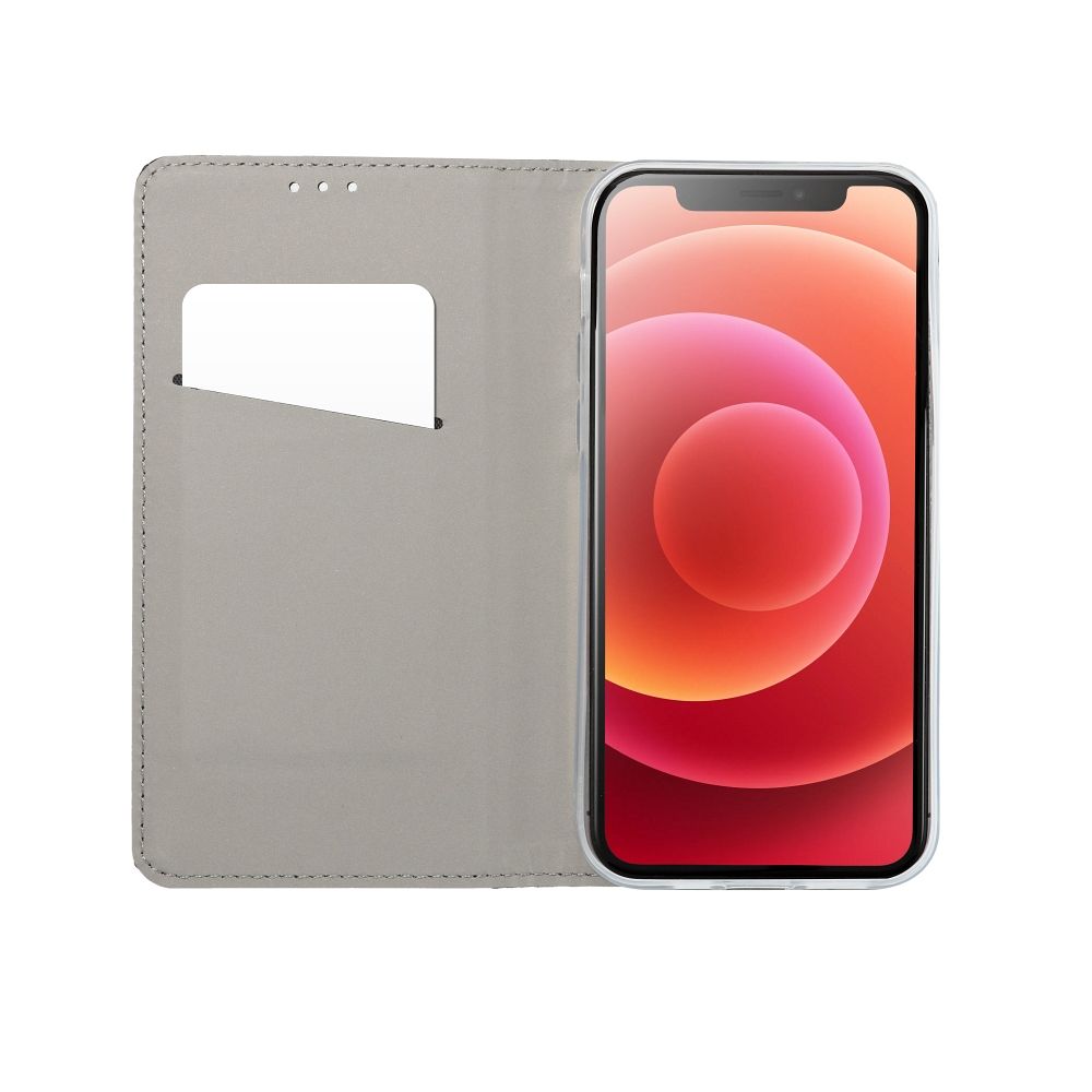 Husa tip carte compatibila cu Motorola Moto G06, Flip Book, inchidere magnetica, buzunar card, stand, Rosu