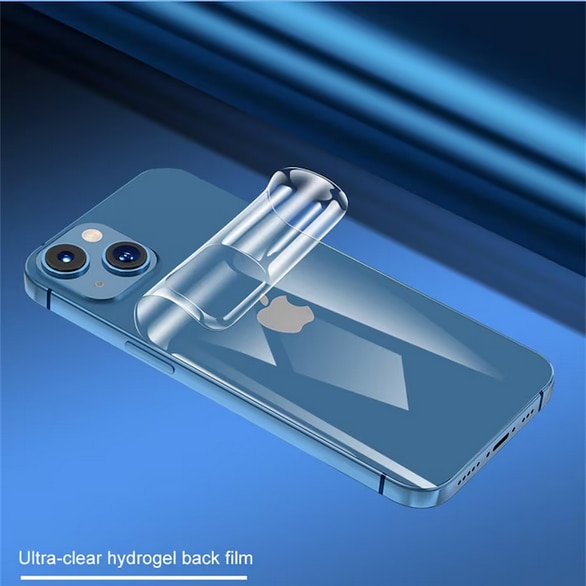 Folie de protectie transparenta compatibila cu Apple iPhone 15 Pro, Spate, HQClear, Regenerabila, silicon