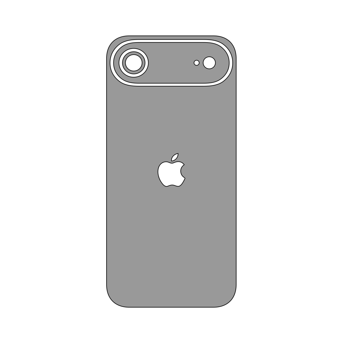 Folie iSkinz pentru Apple iPhone 17 Air - Piele Alba, Simple Cut, Skin Adeziv Cover, Protectie pentru Carcasa Spate