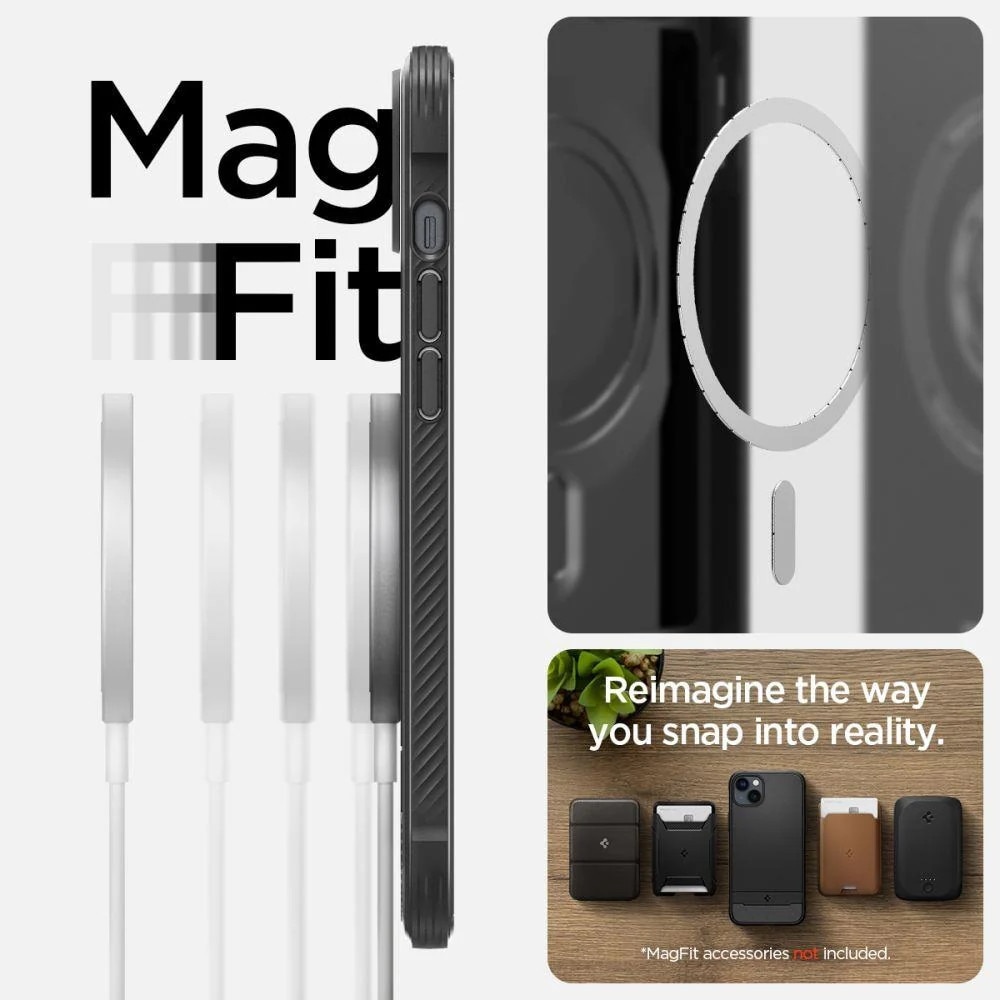 Carcasa Spigen Rugged Armor MagSafe compatibila cu iPhone 14 Matte Black